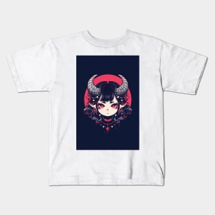 Cute Dark Demon Girl Kids T-Shirt